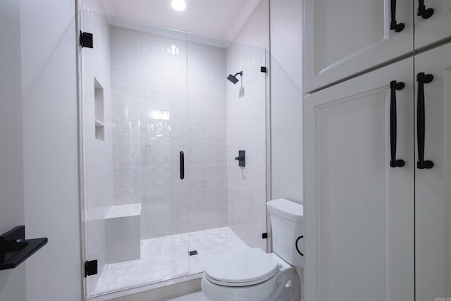 20 Abington Ct, Little Rock, AR 72223 - bathroom with toilet, a shower stall, and recessed lighting