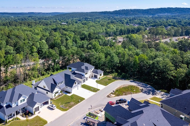 20 Abington Ct, Little Rock, AR 72223 - aerial perspective of suburban area featuring a heavily wooded area