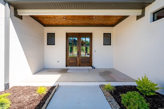 20 Abington Ct, Little Rock, AR 72223 - doorway to property featuring french doors and brick siding