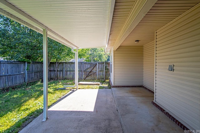 view of patio with a fenced backyard