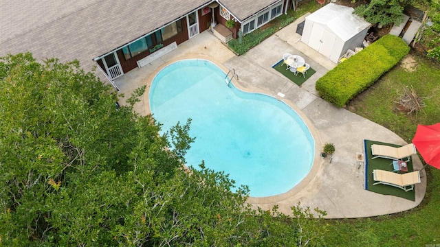 107 W Sunset, Sheridan, AR 72150 - aerial view of property and surrounding area with a pool area