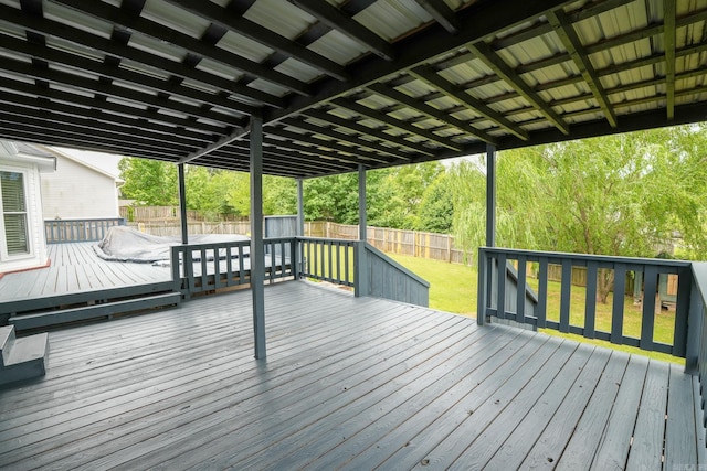 view of wooden deck