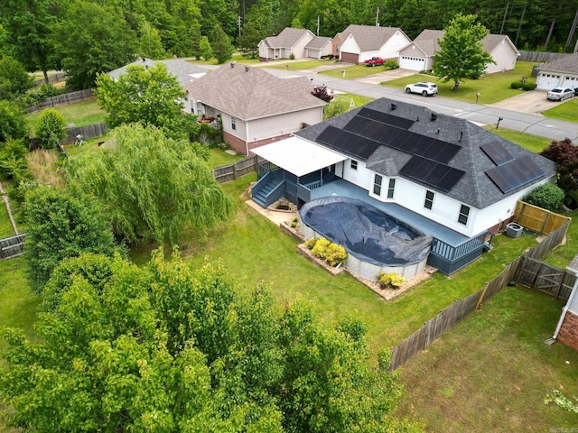 aerial perspective of suburban area