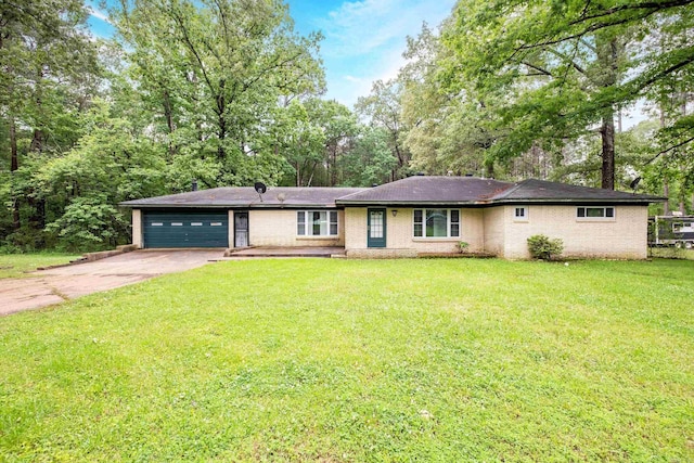 3815 Bruno Rd, Little Rock, AR 72209 - ranch-style home with a garage, driveway, and a front lawn
