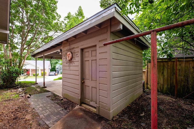 5200 I St, Little Rock, AR 72205 - view of outbuilding featuring fence and an outdoor structure