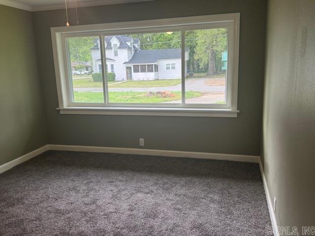 307 E 5th St, Carlisle, AR 72024 - empty room with plenty of natural light, carpet, crown molding, and baseboards