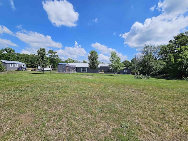 view of grassy yard