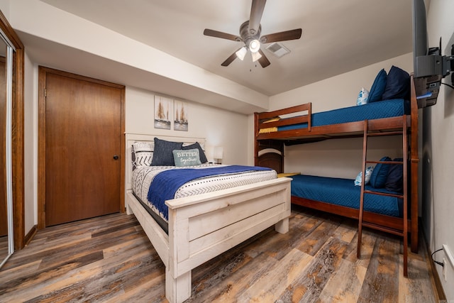 36 Lequita Pl, Hot Springs Village, AR 71909 - bedroom featuring wood finished floors and ceiling fan