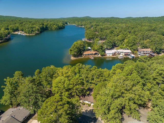 36 Lequita Pl, Hot Springs Village, AR 71909 - drone / aerial view of a forest and a large body of water