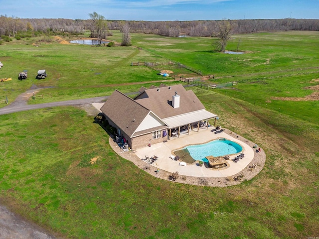 15 Eastwood Dr, Ward, AR 72176 - aerial view of property and surrounding area featuring a large body of water and a pool area