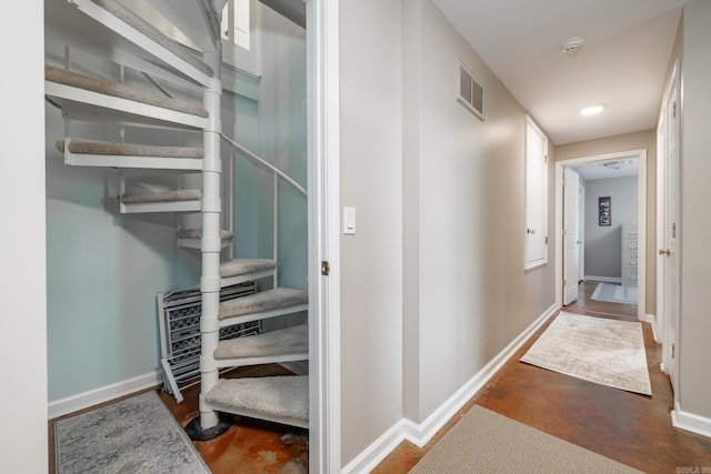 3 Tenerife Way, Hot Springs Village, AR 71909 - corridor featuring concrete floors, baseboards, and stairs