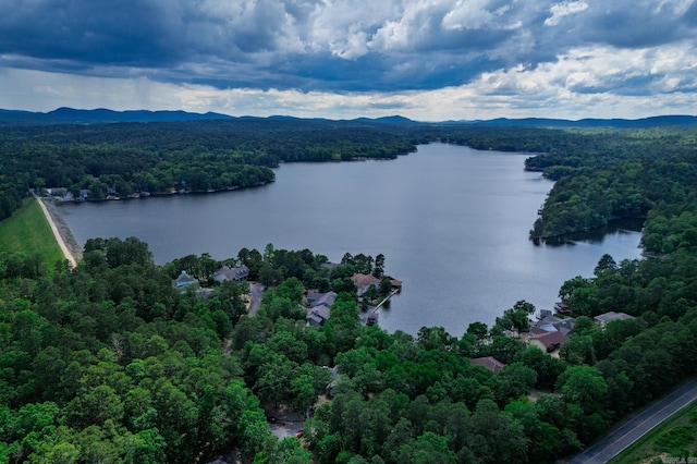 3 Tenerife Way, Hot Springs Village, AR 71909 - drone / aerial view of a water and mountain view and a heavily wooded area