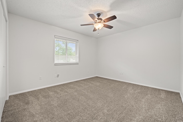 1121 Twin Pts Unit 1121C, Hot Springs, AR 71913 - unfurnished room featuring carpet, a textured ceiling, a ceiling fan, and baseboards
