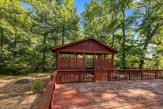 7606 Westwood Ave, Little Rock, AR 72204 - wooden terrace with a gazebo
