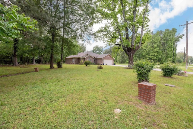 3218 Mcfadden Rd, Pine Bluff, AR 71602 - view of green lawn featuring a garage and driveway