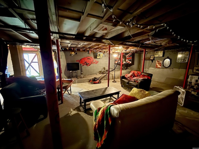 view of basement