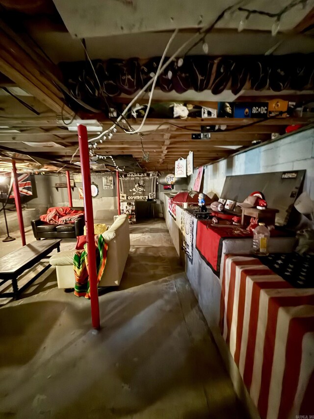 view of basement