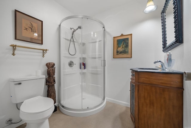 120 Sanson Pl, Hot Springs, AR 71913 - full bath with a shower stall, vanity, toilet, and baseboards