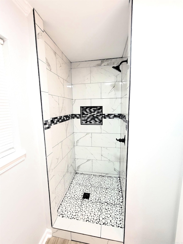 1907 Sunset, Pine Bluff, AR 71603 - bathroom with a stall shower and baseboards