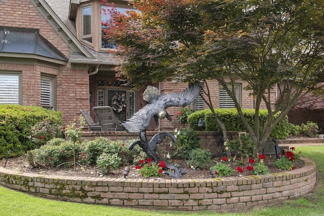 852 Rock Ledge Rd, Heber Springs, AR 72543 - property entrance featuring brick siding