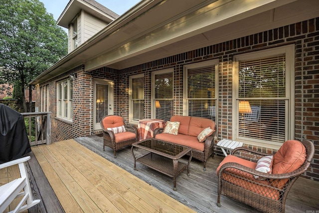6 Frecourt Ln, Little Rock, AR 72223 - deck with an outdoor living space