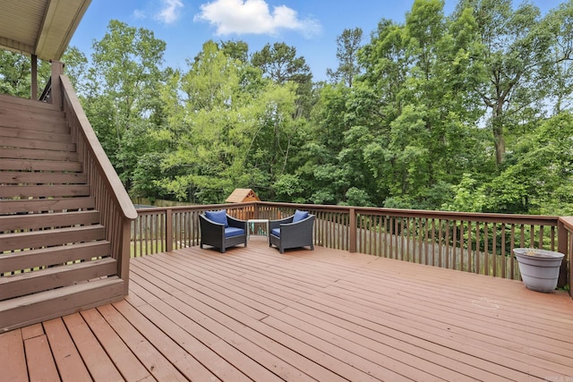 15 Challain Cv, Little Rock, AR 72223 - wooden deck with stairway