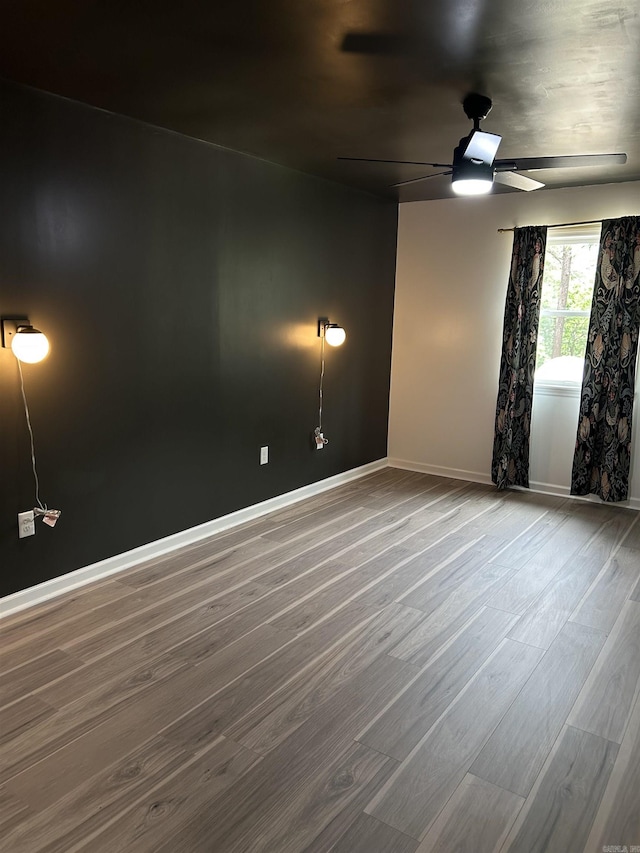 18 Riviera Dr, Conway, AR 72034 - empty room featuring wood finished floors, a ceiling fan, and baseboards