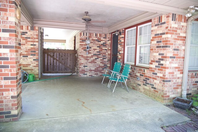 510 Frances, Magnolia, AR 71753 - view of patio with ceiling fan and a gate