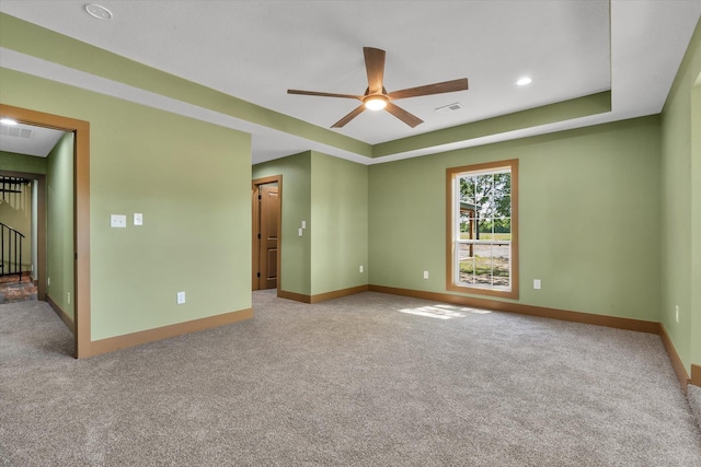 17259 Reynolds Rd, Harrisburg, AR 72432 - carpeted empty room featuring ceiling fan, baseboards, and recessed lighting