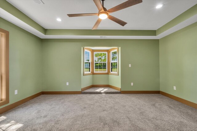 17259 Reynolds Rd, Harrisburg, AR 72432 - empty room with carpet flooring, ceiling fan, baseboards, and recessed lighting