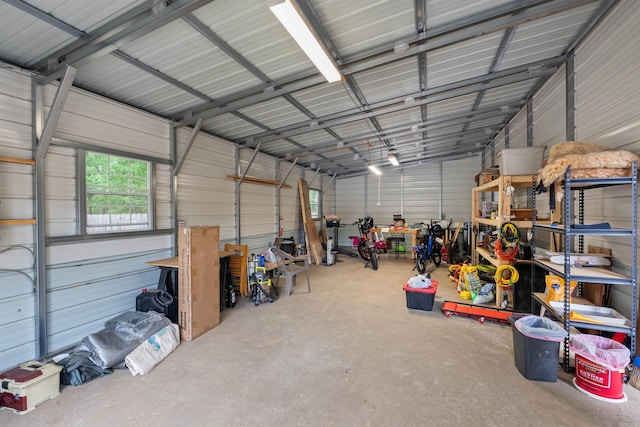 529 Enchanted Valley Ln, North Little Rock, AR 72118 - garage featuring metal wall