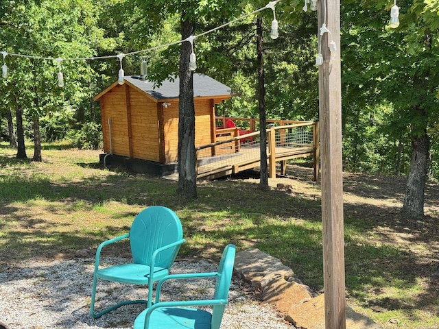 948 Sunny Slope Rd, Edgemont, AR 72044 - view of yard featuring a deck