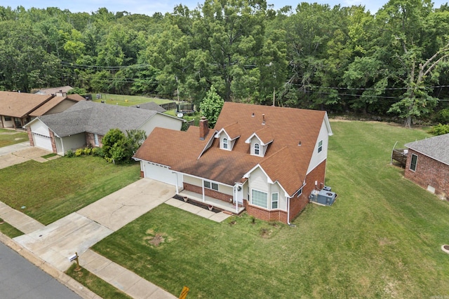 view from above of property