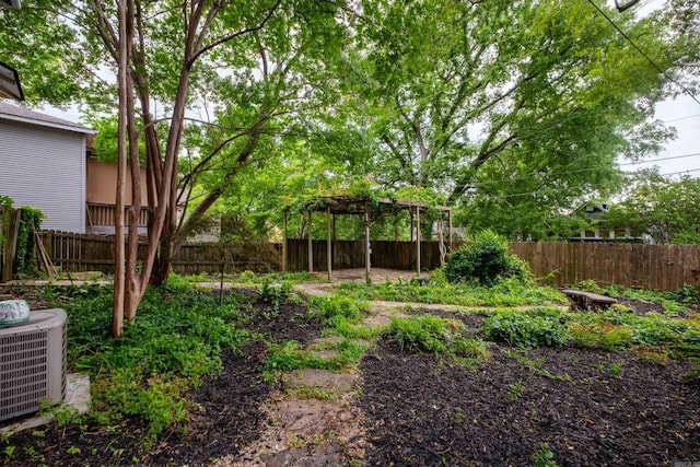 111 Thayer St, Little Rock, AR 72205 - fenced backyard with a pergola and central air condition unit