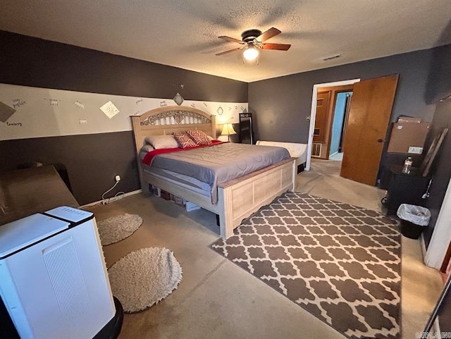 9314 Timber Valley Rd, Little Rock, AR 72204 - bedroom with ceiling fan, baseboards, and a textured ceiling