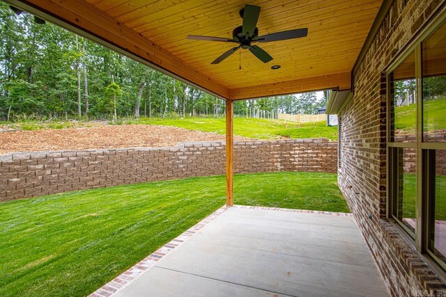 9313 Wooddale Dr, Sherwood, AR 72120 - view of patio featuring a ceiling fan