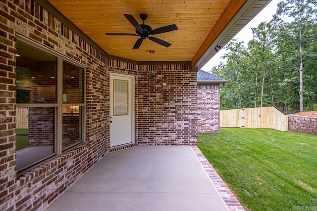 9313 Wooddale Dr, Sherwood, AR 72120 - view of patio with a ceiling fan