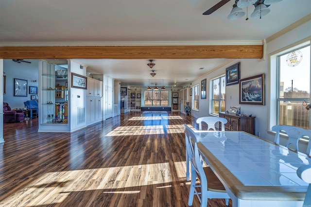 224 Peartree, Jacksonville, AR 72076 - dining room with wood finished floors, ceiling fan, and crown molding