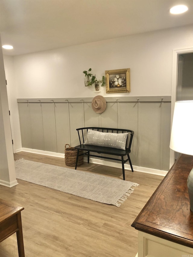 501 Belvedere Dr Unit C-1, Hot Springs, AR 71901 - sitting room with light wood finished floors, recessed lighting, and baseboards