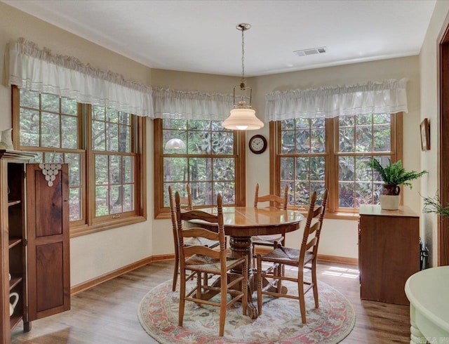 21 Conquista Ln, Hot Springs Village, AR 71909 - dining room with light wood finished floors, plenty of natural light, and baseboards