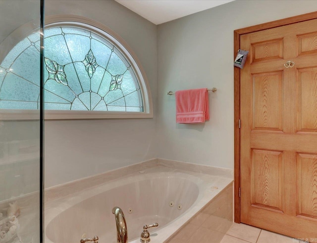 21 Conquista Ln, Hot Springs Village, AR 71909 - full bathroom with a tub with jets and tile patterned floors