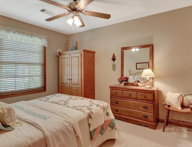 21 Conquista Ln, Hot Springs Village, AR 71909 - bedroom featuring light carpet and ceiling fan