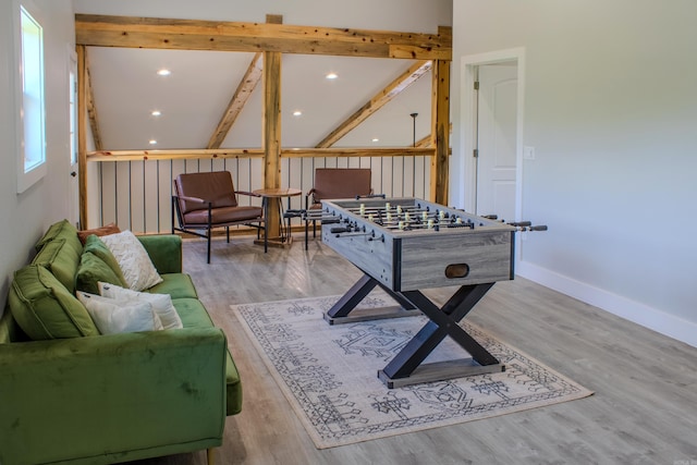 135 Serenity Loop, Glenwood, AR 71943 - playroom with wood finished floors, baseboards, and recessed lighting