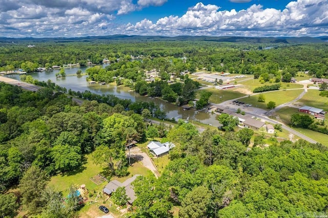 4915 Albert Pike Rd, Hot Springs, AR 71913 - drone / aerial view of a forest and a nearby body of water