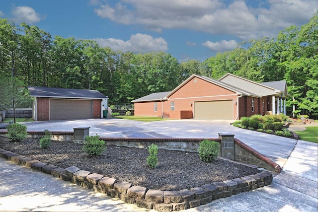 900 Anderson Ave, White Hall, AR 71602 - ranch-style house featuring brick siding, an outbuilding, and concrete driveway