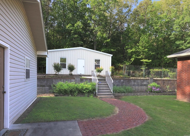 900 Anderson Ave, White Hall, AR 71602 - view of green lawn with stairs