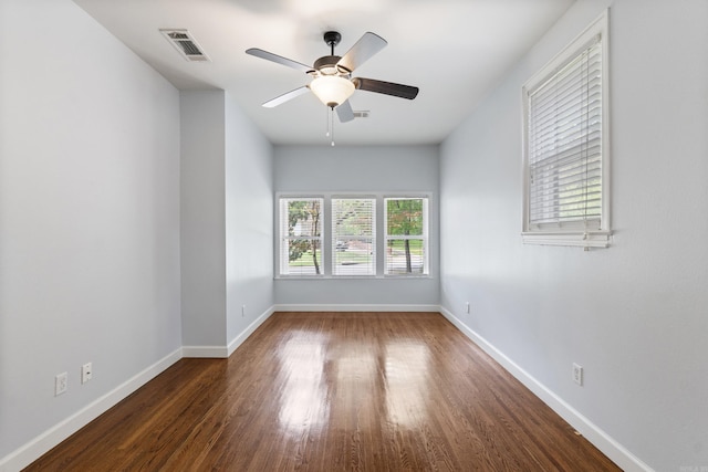 111 Midland St, Little Rock, AR 72205 - spare room with wood finished floors, baseboards, and ceiling fan