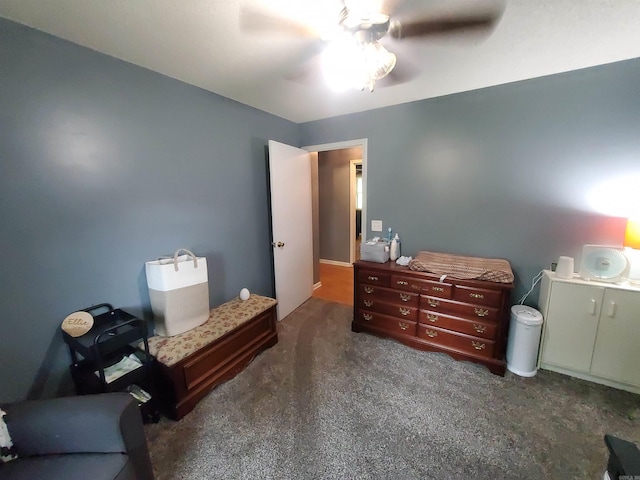800 Hilltop Dr, Piggott, AR 72454 - bedroom with carpet and a ceiling fan