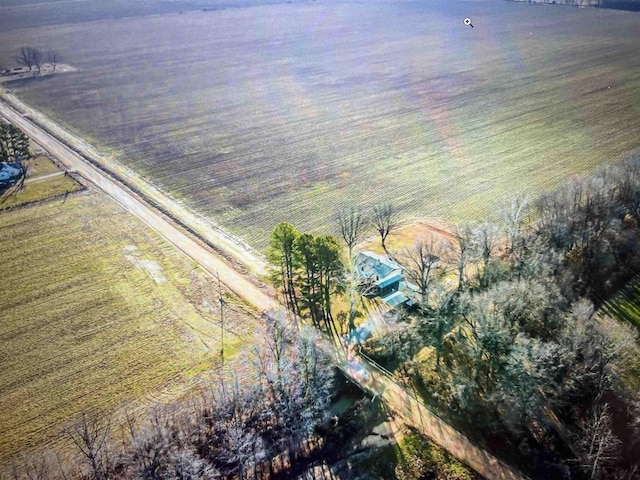 aerial view of property's location with rural landscape
