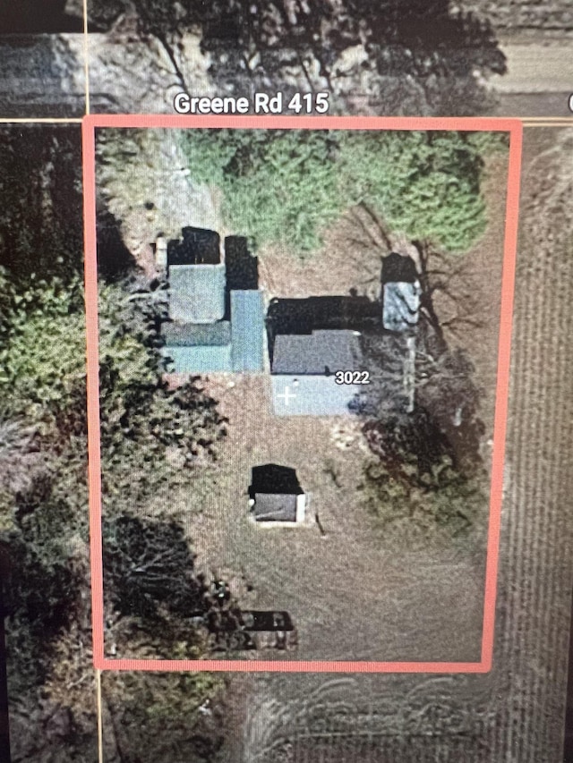 map / location with property parcel outlined